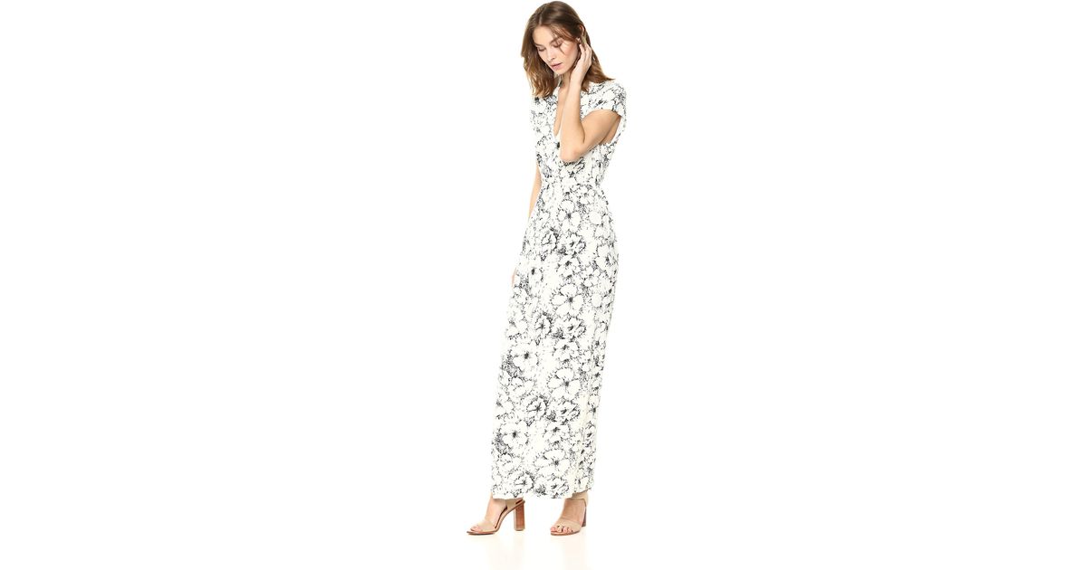 lucky brand border print maxi dress