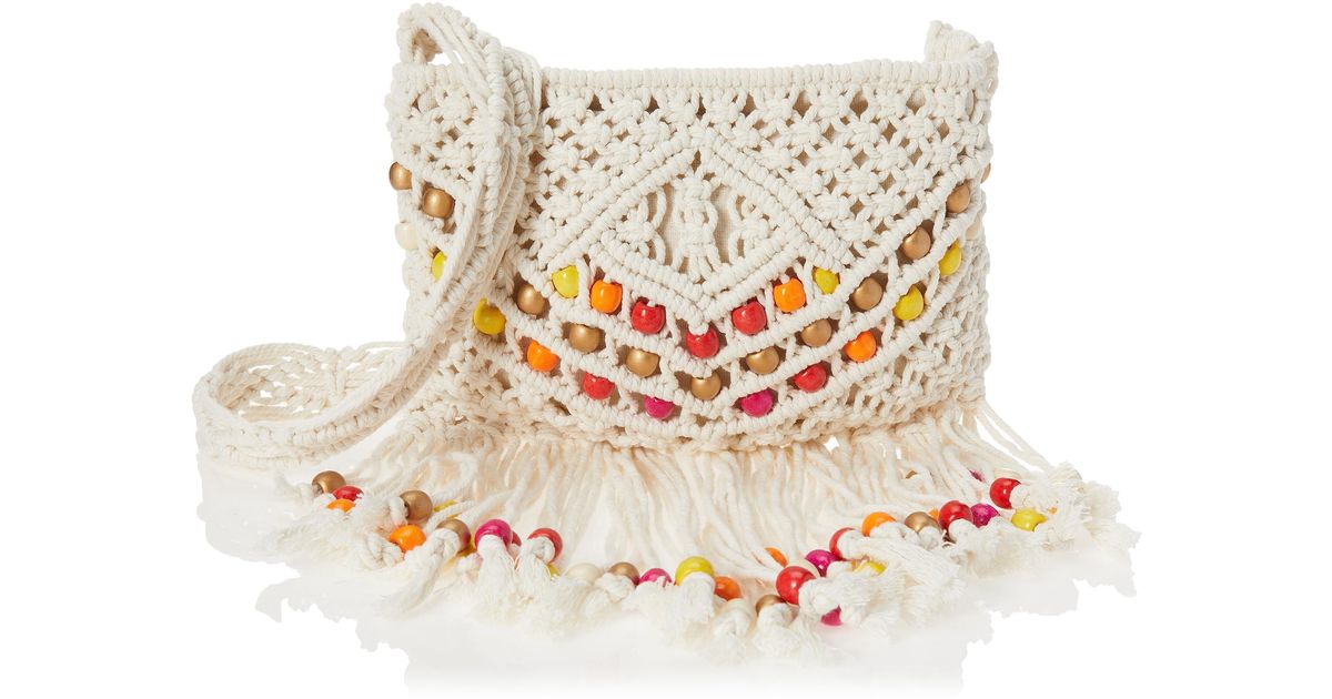 Lucky Brand Women's Pala Crossbody Bag - Crochet & Bead Detail Clutch Or Shoulder Bag