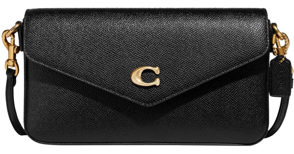 COACH Cross Grain Leather Wyn Crossbody Black One Size Lyst