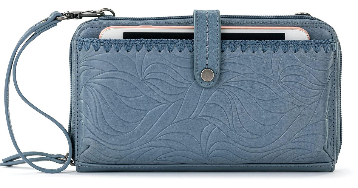 The Sak Iris Large Smartphone Crossbody Bag In Leather in Blue Lyst