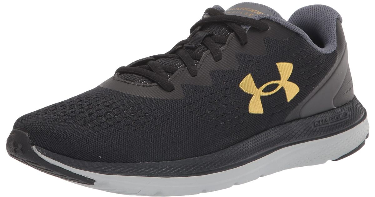 Under Armour Rubber Charged Impulse 2 Road Running Shoe in Black for