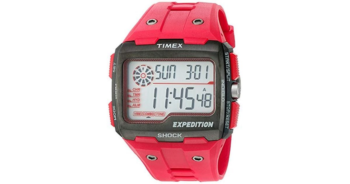 timex red watch