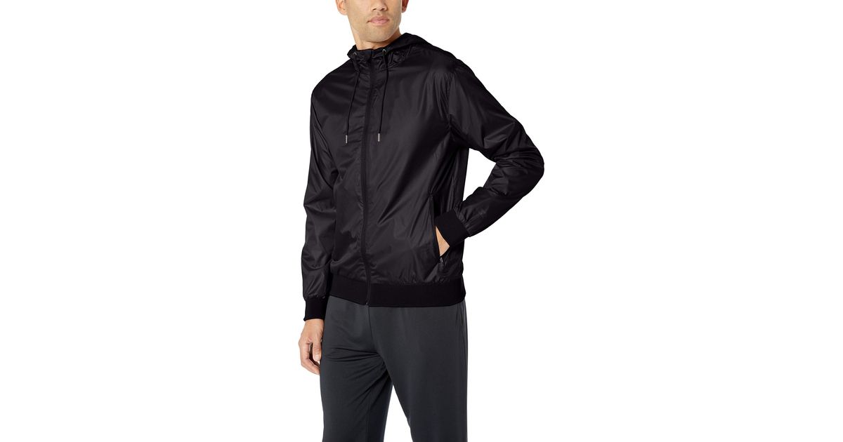 Starter Windbreaker Jacket in Black for Men - Lyst