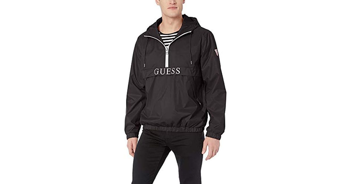 guess black and white windbreaker