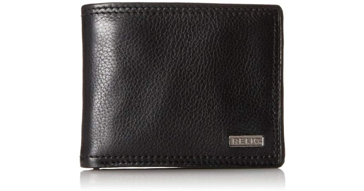 Fossil Relic By Mark Leather Traveler Bifold Wallet, Black for Men | Lyst