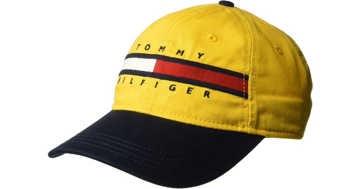Tommy Hilfiger Dad Hat Avery Baseball Cap in Yellow for Men | Lyst