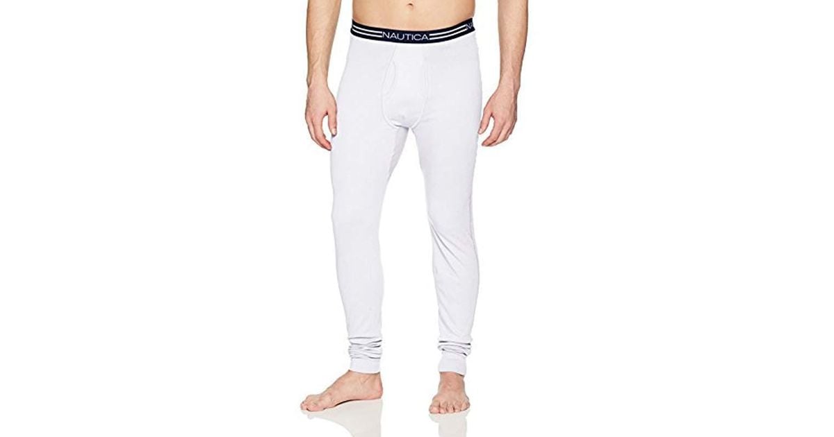 Nautica Cotton Thermal Underwear Long John in White for Men - Lyst