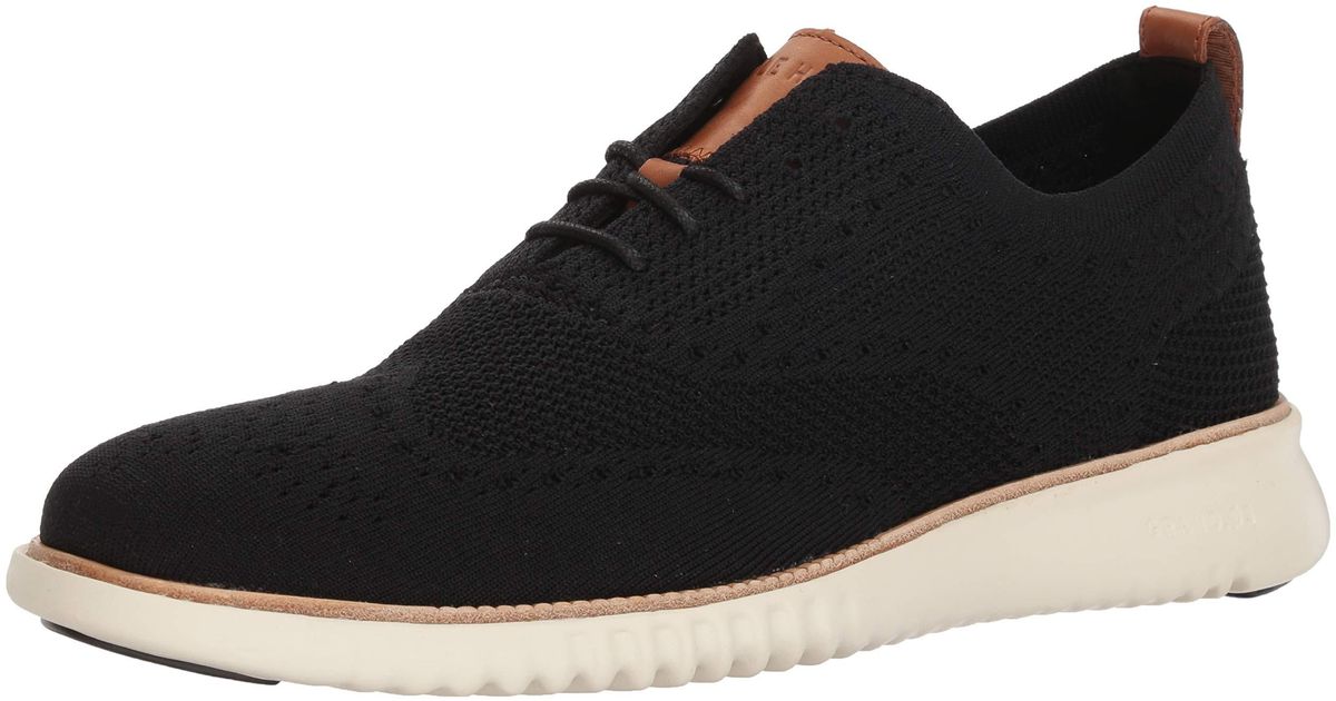 Cole Haan Leather 2. Zerogrand Stitchlite Ox in Black/Ivory (Black 