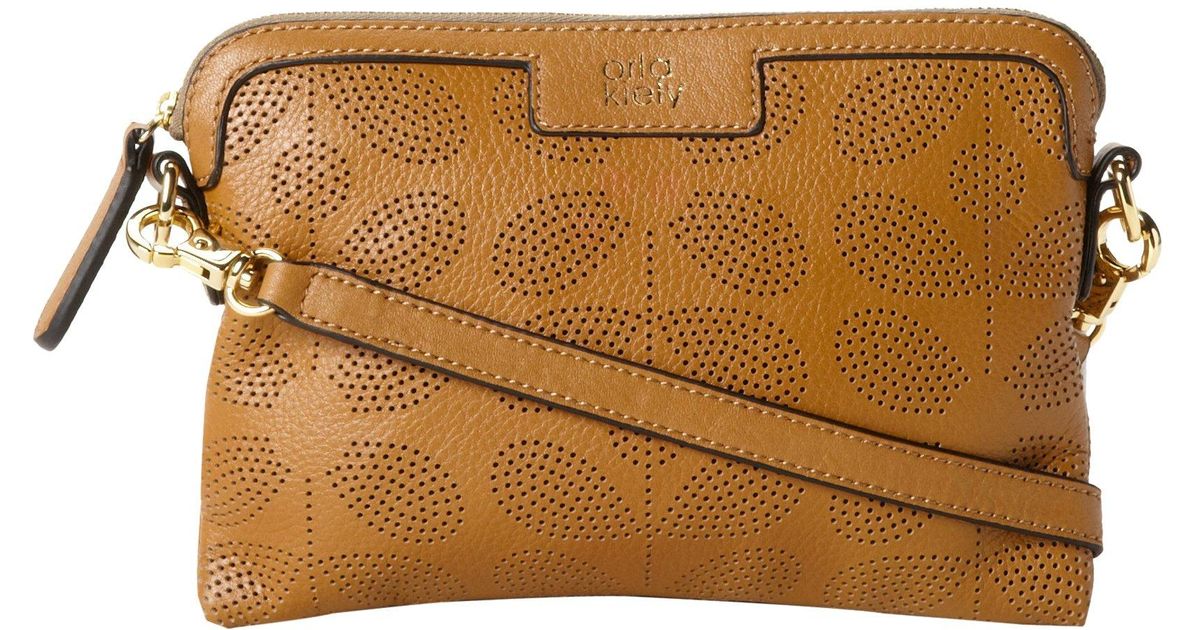 Amazon.com: Orla Kiely Sixties Stem Punched LTR Big Zip Wallet, Almond :  Clothing, Shoes & Jewelry