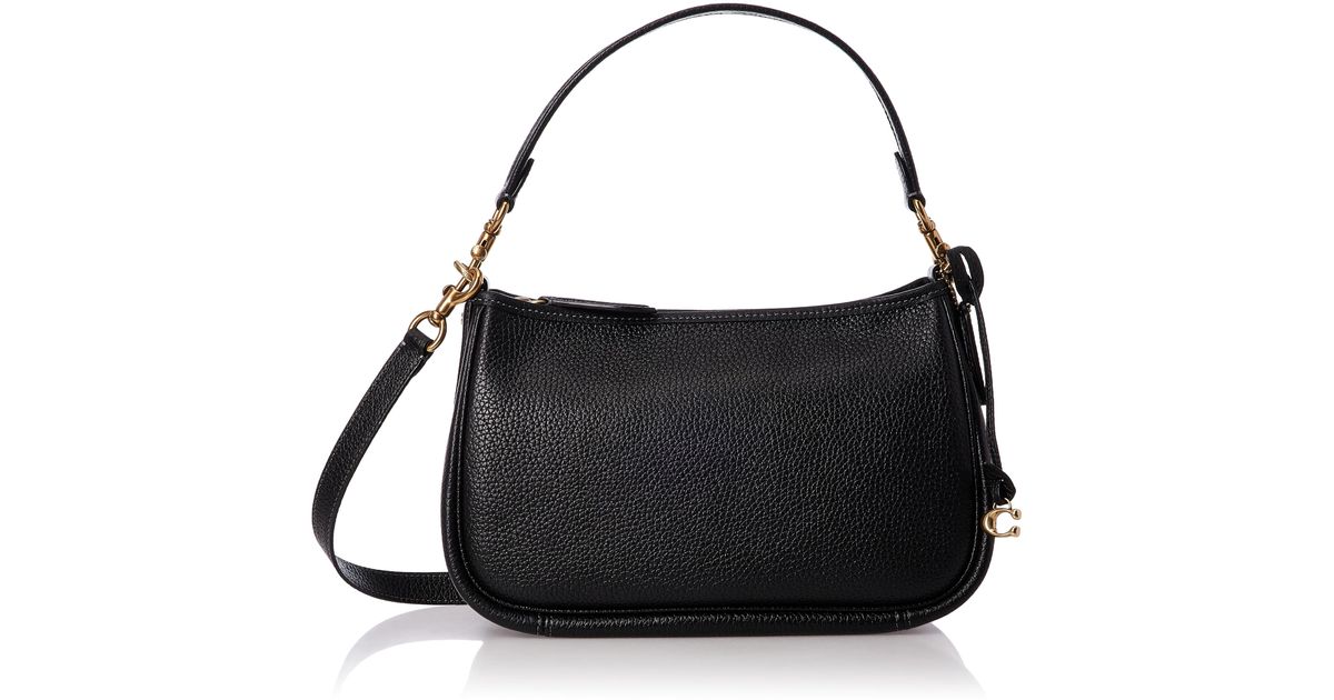 COACH Soft Pebble Leather Cary Crossbody in Black | Lyst