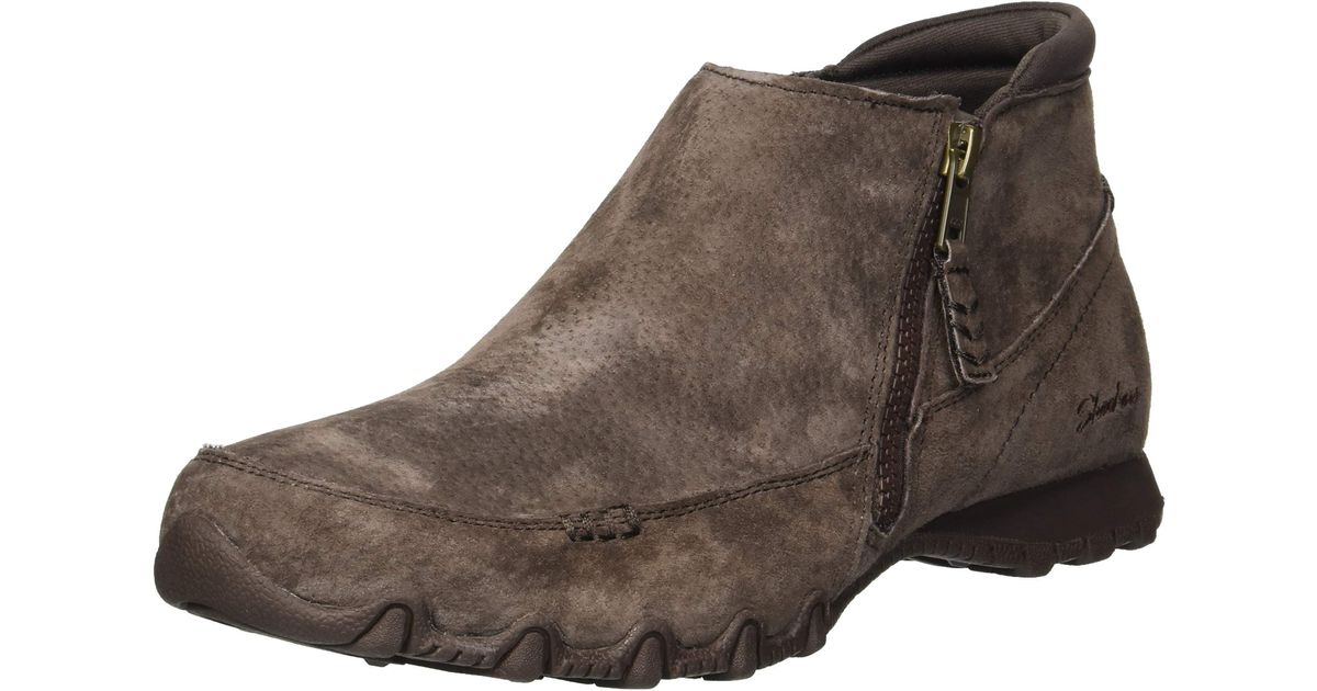 skechers suede biker ankle boots