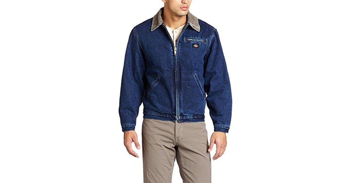 Dickies Stone Washed Denim Jacket in Blue for Men | Lyst