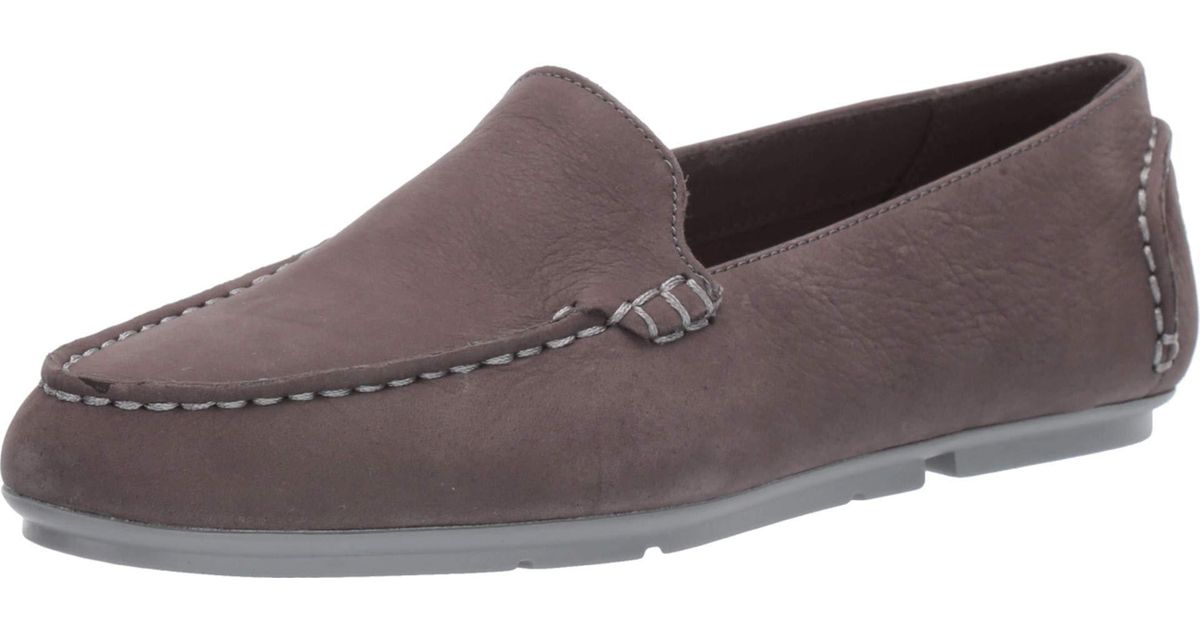 Sperry Top-Sider Leather Bay View Nubuck Driver Driving Style Loafer in Grey (Gray) for Men