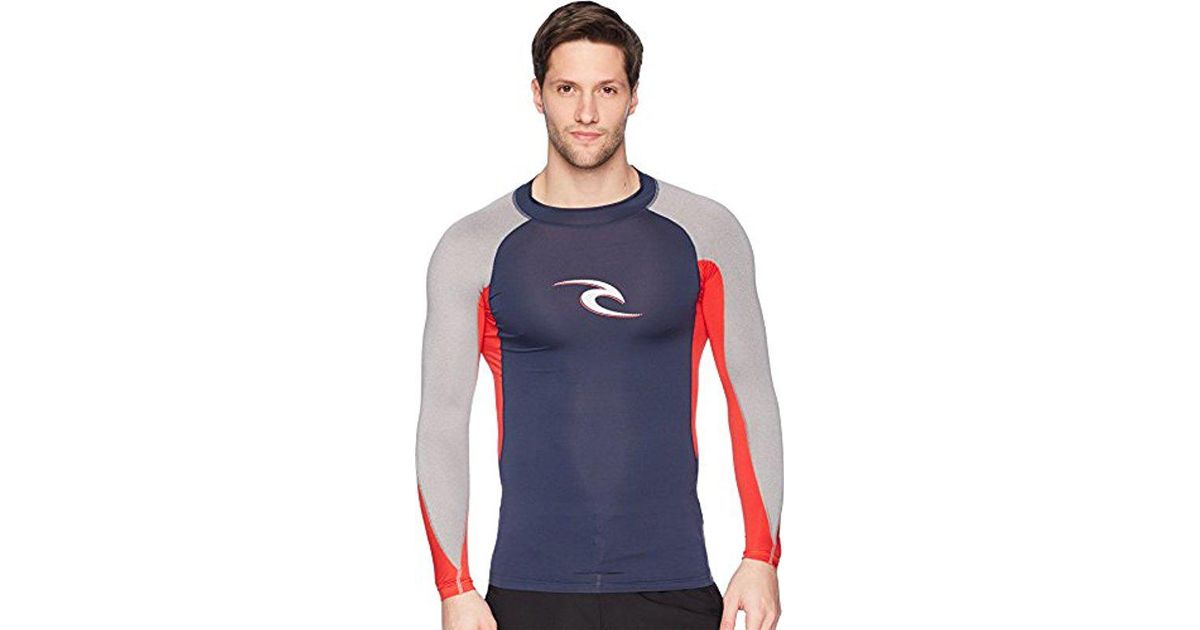 Rip Curl Mens Wave L//sl Uv Tee Rashguard