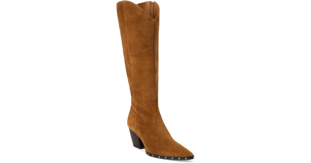 Bottes Cuir Matisse Genou Marron Taille 9 US - Talon Bloc, Occasion