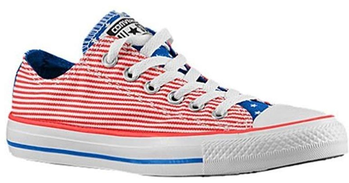 Converse Chuck Taylor All Star Ox Shoes in Red/White/Blue (Red) Lyst
