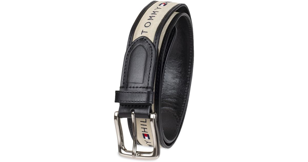 Tommy Hilfiger Ribbon Fabric Design With Single Prong in Black for