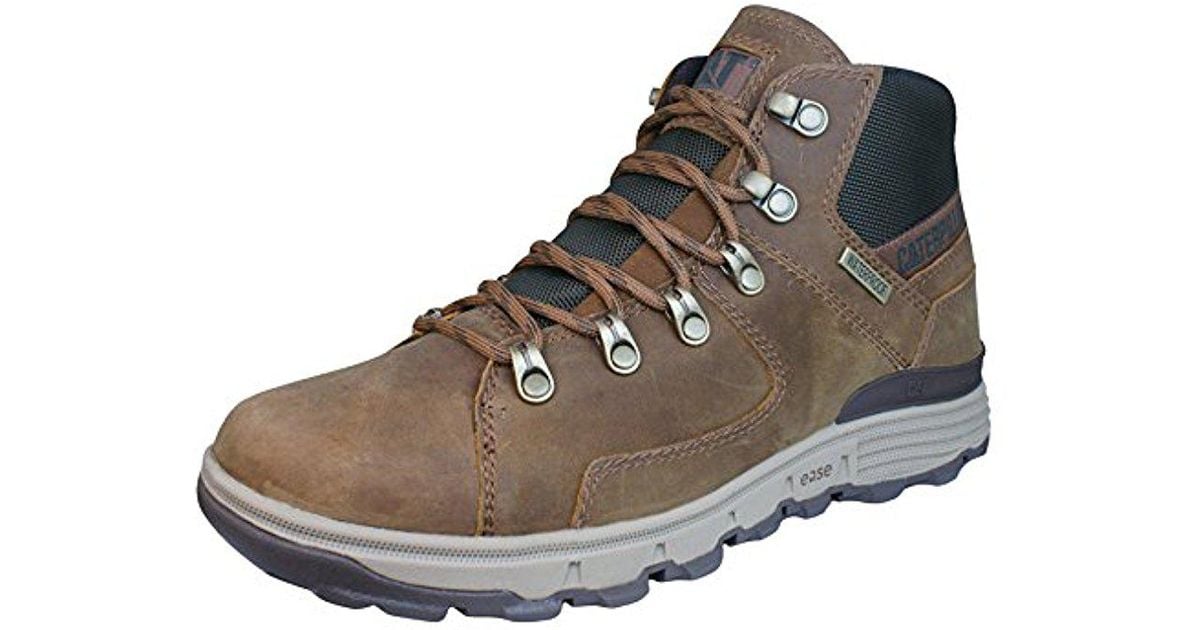 CAT Caterpillar Stiction Hi Ice Waterproof Snow Ankle Leather Mens Grip Boots