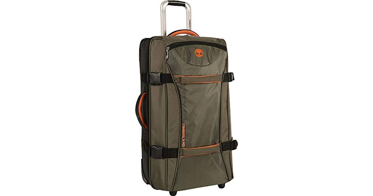 Timberland Synthetic Twin Mountain Duffle With Wheels- 22, 26, 30 Inch Size  Suitcase Luggage Travel Bag in Burnt Olive/Burnt Orange (Gray) for Men -  Lyst