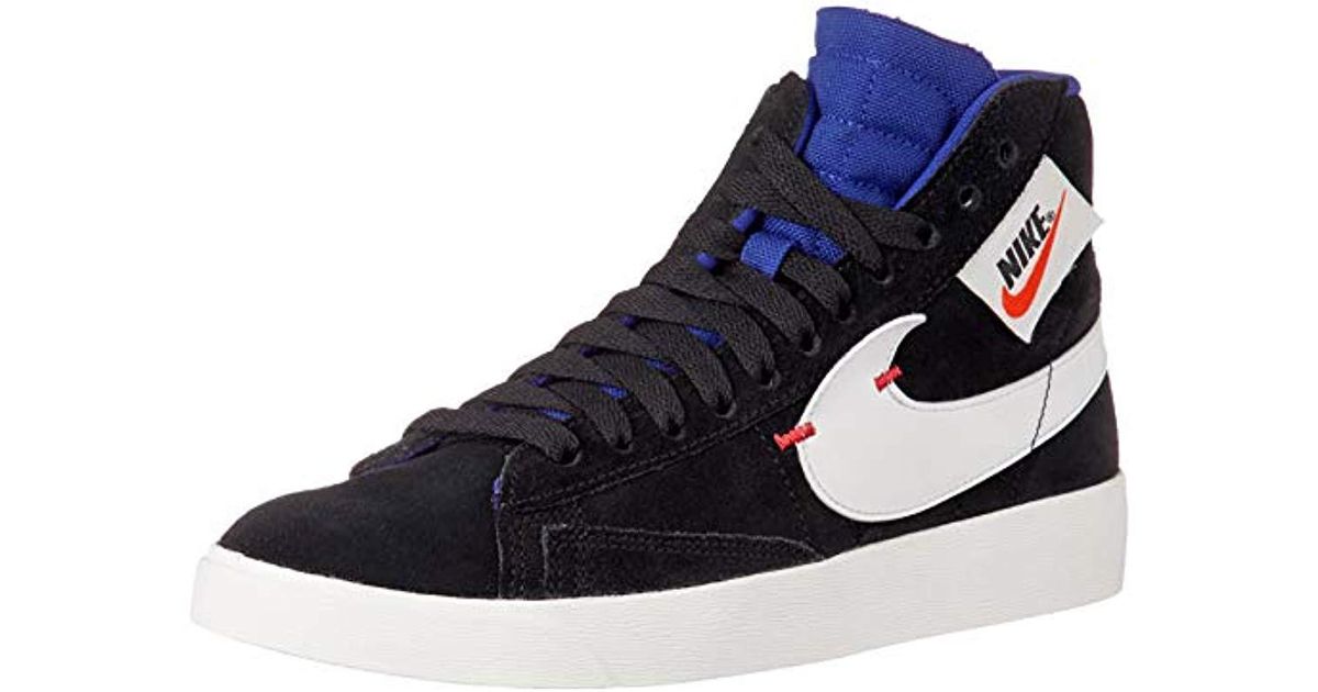 Nike Blazer Mid Rebel Sneaker Shoes In Black Suede Bq4022