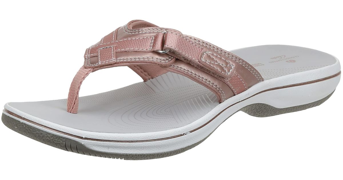 Clarks womens breeze sea flip flop sandals hot sale
