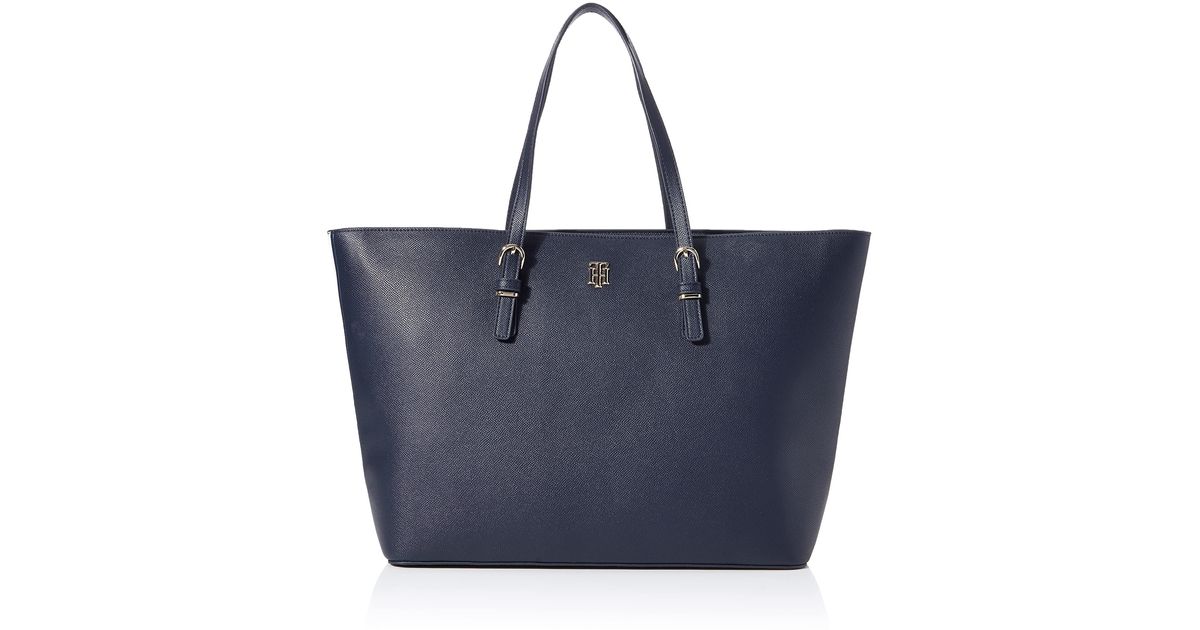 Tommy Hilfiger Th Timeless Med Tote Corp in Blue | Lyst UK