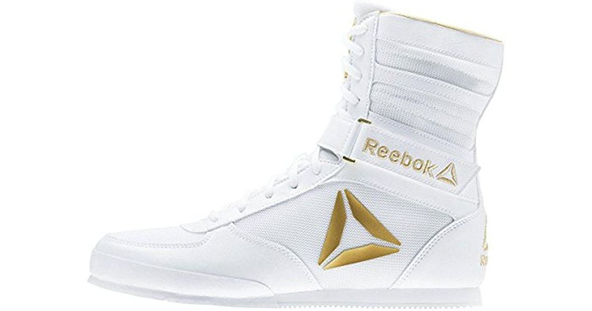 Reebok Synthetic Boxing Boot-buck Cross Trainer in White/Gold (White) for  Men | Lyst