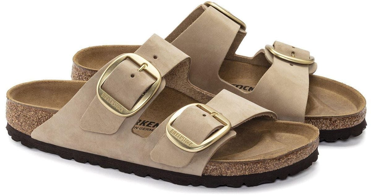 Birkenstock Arizona Big Buckle Nubuck Leather Sandcastle Regular in