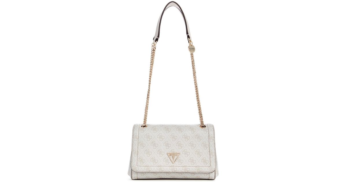 Guess Noelle Convertible Xbody Flap Latte Logo/Brown | Sac à bandoulière