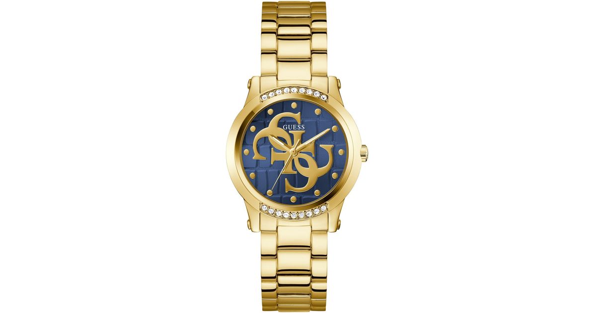 Guess Orologio Da Donna Ruby Gold GW0935L4 - Cinturino Acciaio Inox, Quadrante 24 Mm, Impermeabile 3 Bar