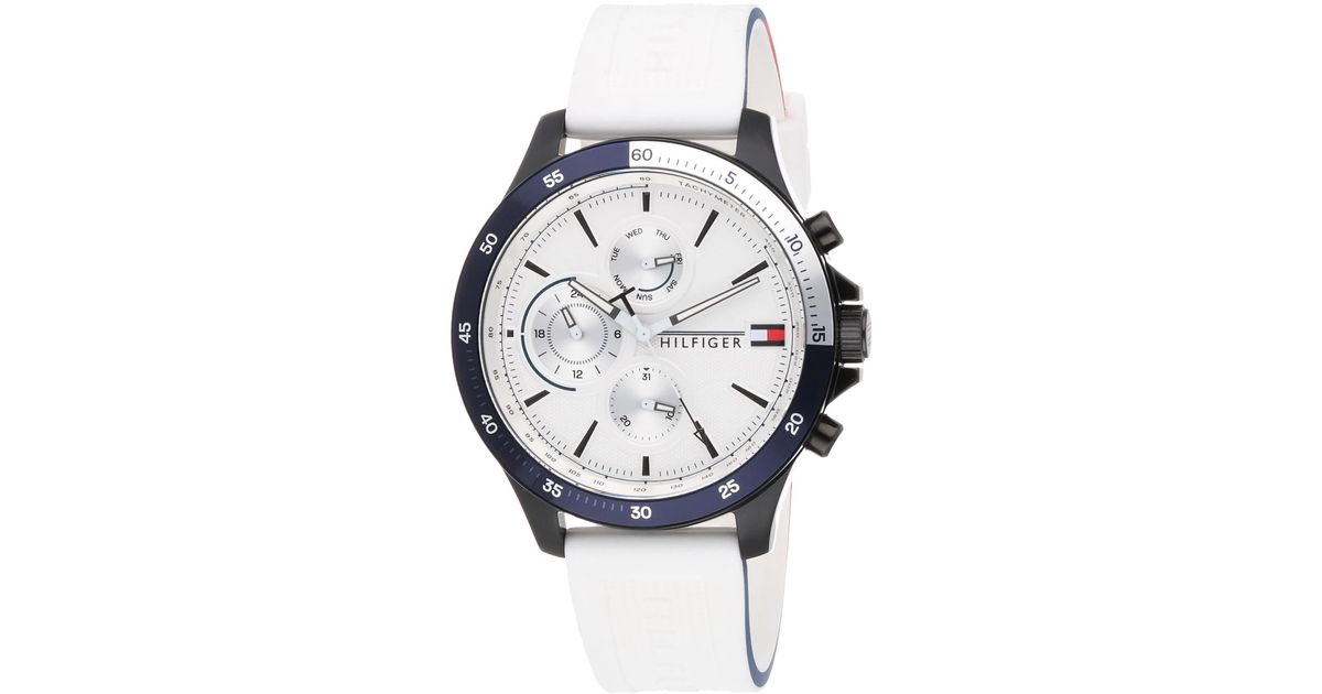 Tommy Hilfiger Multi Zifferblatt Quarz Uhr für mit Weisses  