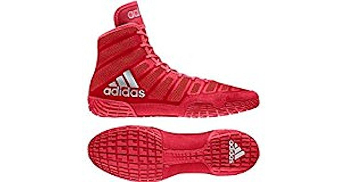 adidas Suede Performance Adizero Wrestling Xiv Wrestling Shoes in  Red/Silver/Red (Red) for Men - Lyst