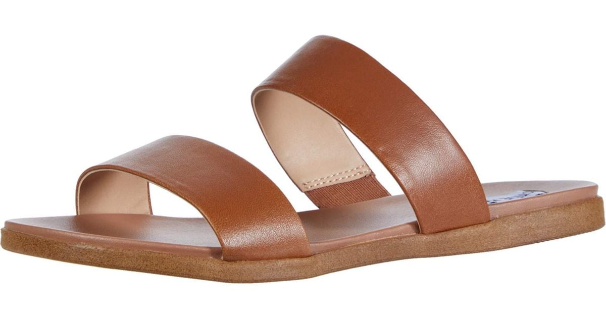 steve madden tan flat sandals