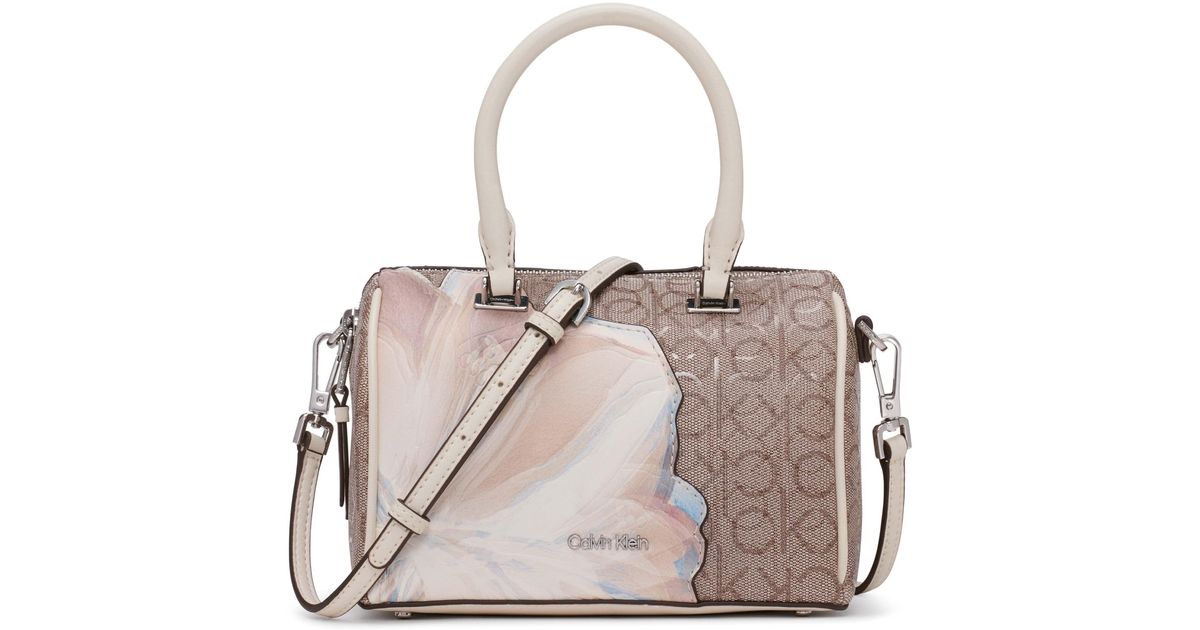 Calvin Klein Ashley Top Zip Dome Mini Satchel Crossbody Lyst