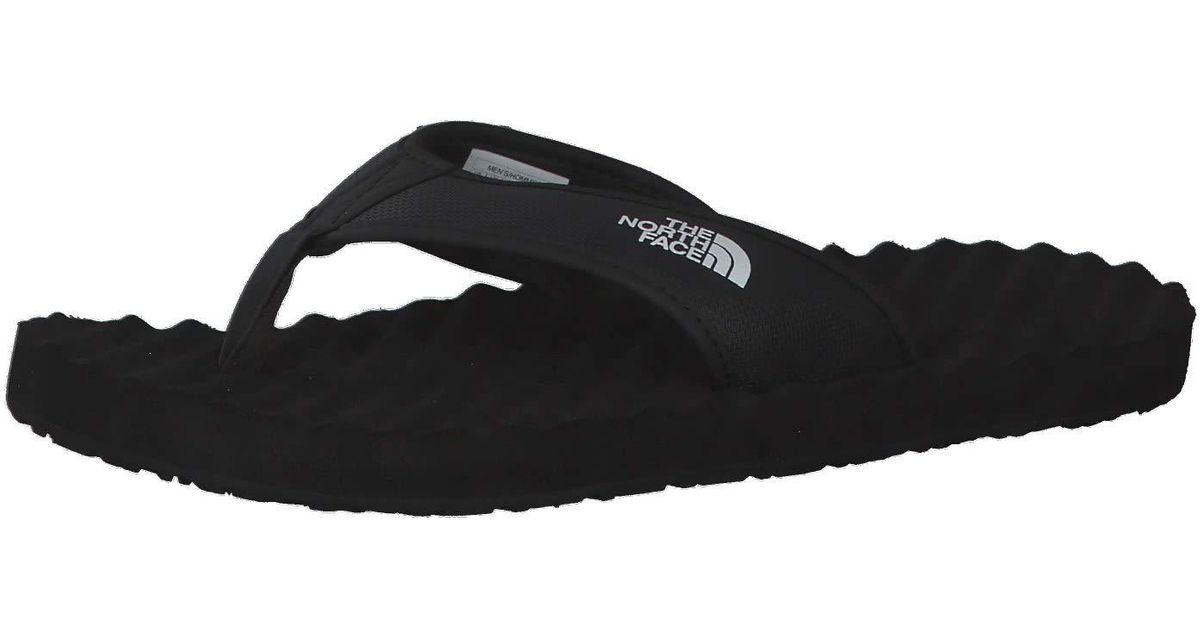 black north face flip flops