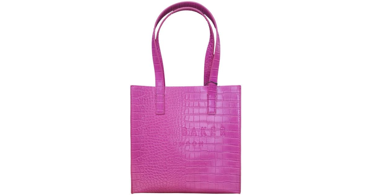 Ted Baker Reptcon Croc Detail Small Icon Bag in Pink Lyst UK