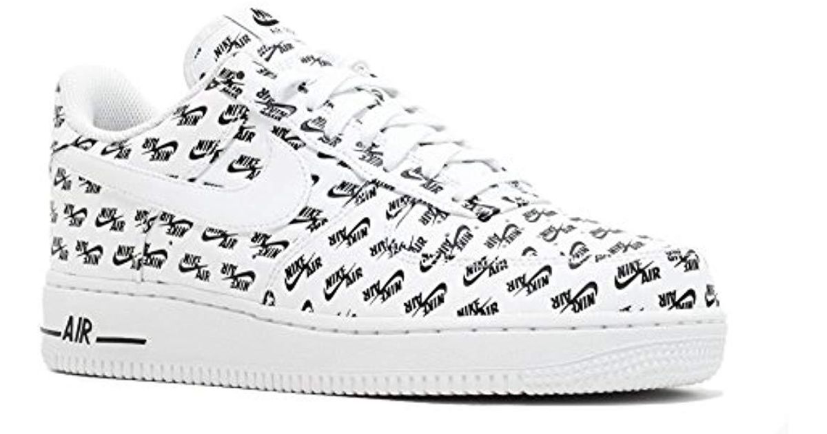 Nike Leather Air Force 1 Low All Over Logo White for Men - Lyst