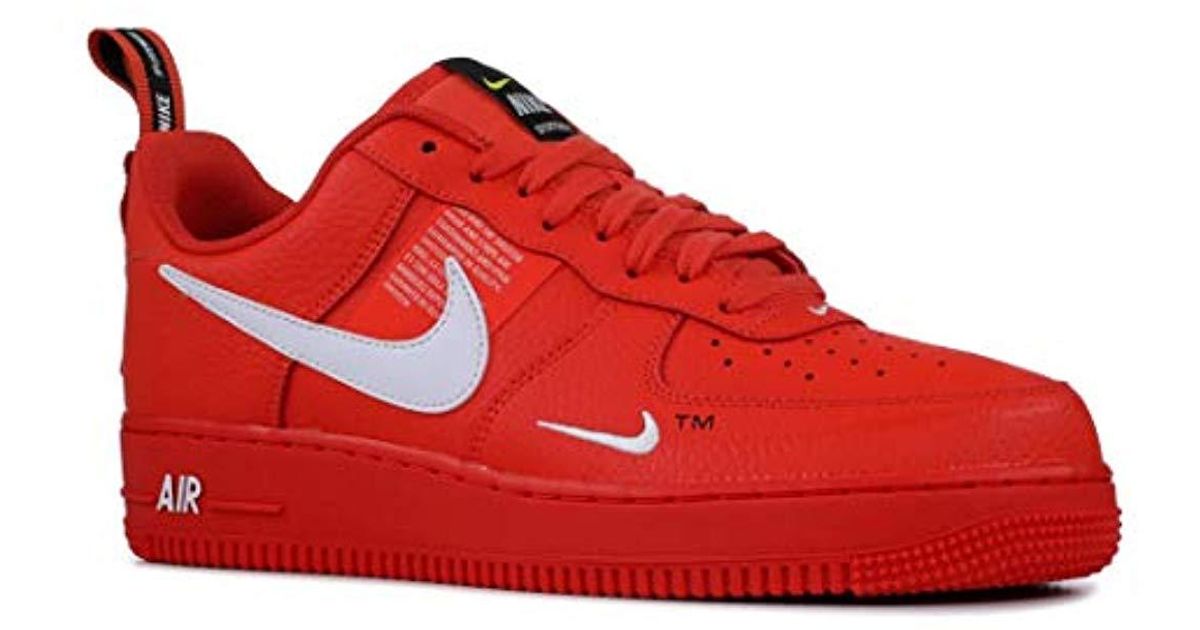 Nike Leather Air Force 1 '07 Lv8 Utility in Red for Men - Lyst