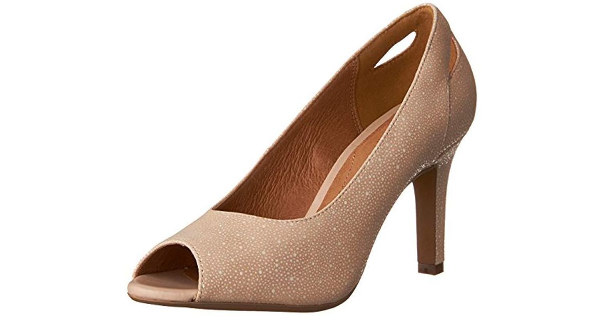 clarks peep toe pumps