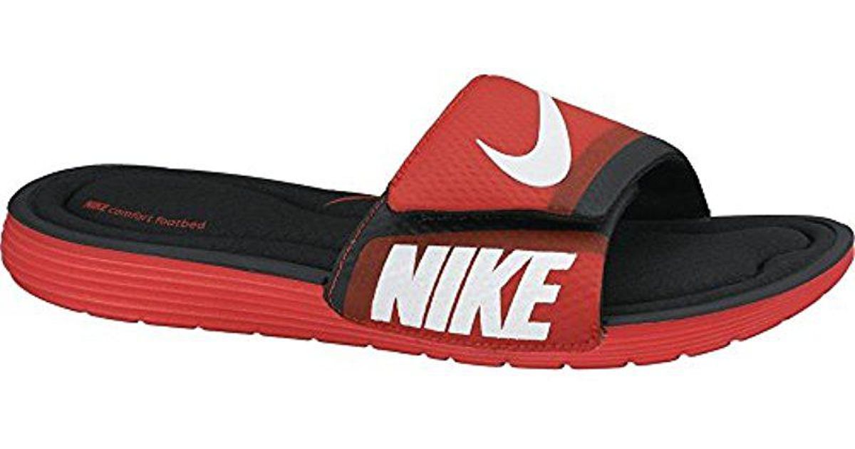  Nike  Synthetic Solarsoft  Comfort Slide Sandal  in Red for 