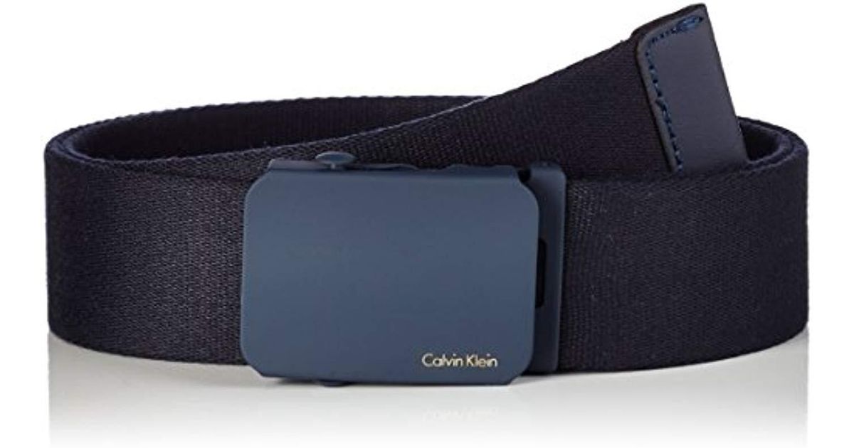 calvin klein canvas plaque belt