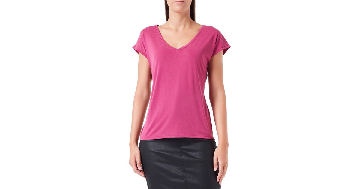 in T-shirt | UK Tee Pink Noos V-neck Vero Moda Vmfilli Ss Lyst Ga