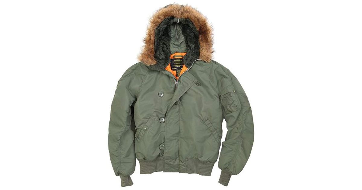 Alpha Industries N 2b Bomber Jacket In Sage Green Green For Men Lyst
