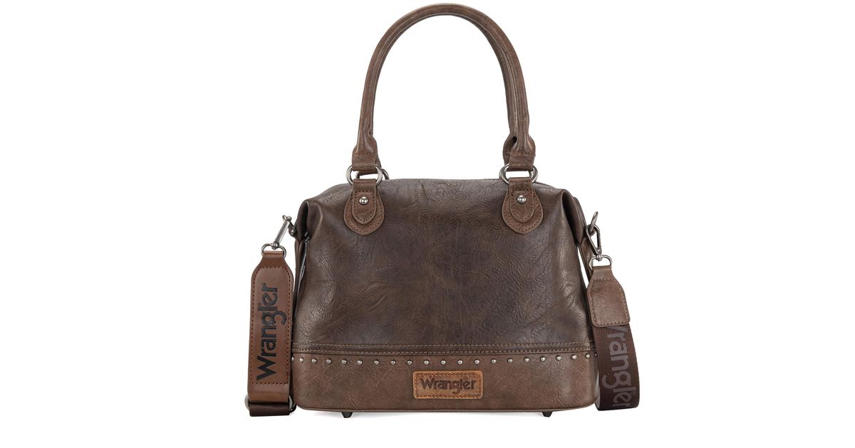 Wrangler Doctor Bag For Satchel Handbags With Wide Strap in Brown