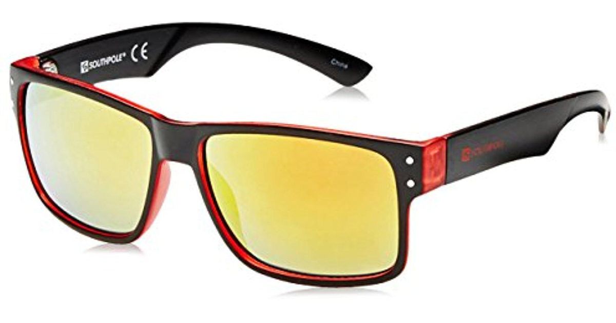 Sam Edelman Southpole 571sp Oxrd Rectangular Sunglasses, Black & Red, 56 Mm  for Men - Lyst