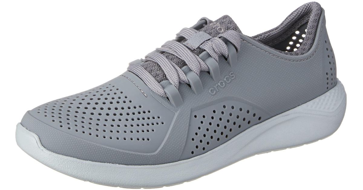 gray croc sneakers
