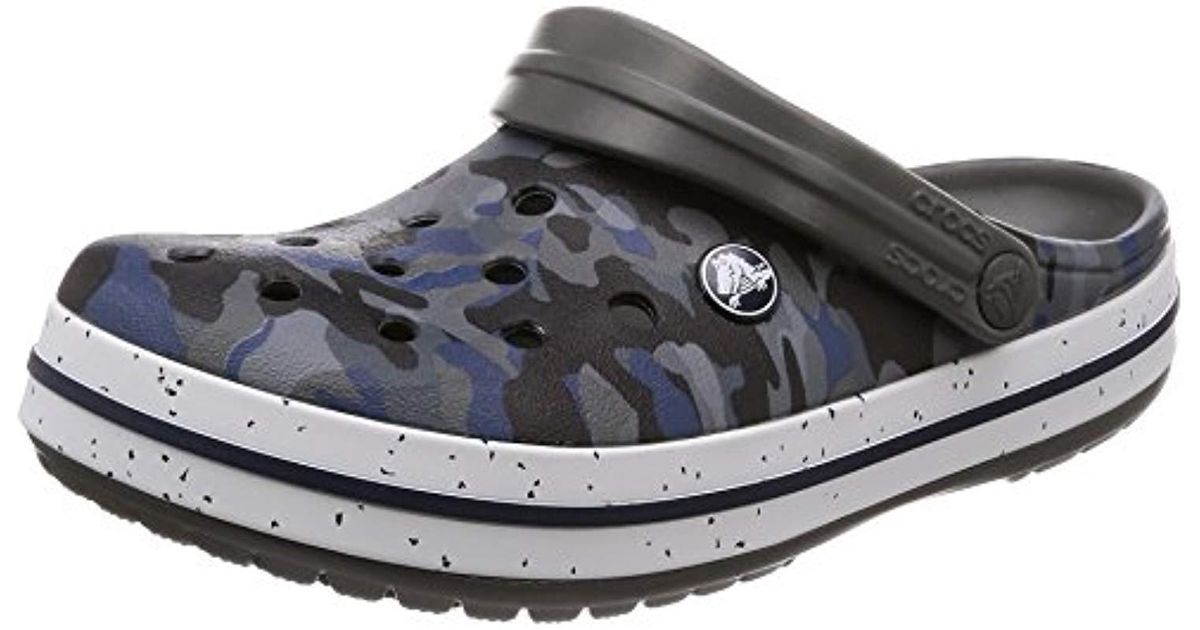 crocs camouflage blue