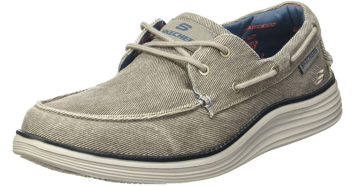 Skechers Status 2.0 Lorano Lace Up Mens Shoes Loafers / Casual Shoes in  Light Grey (Gray) for Men | Lyst