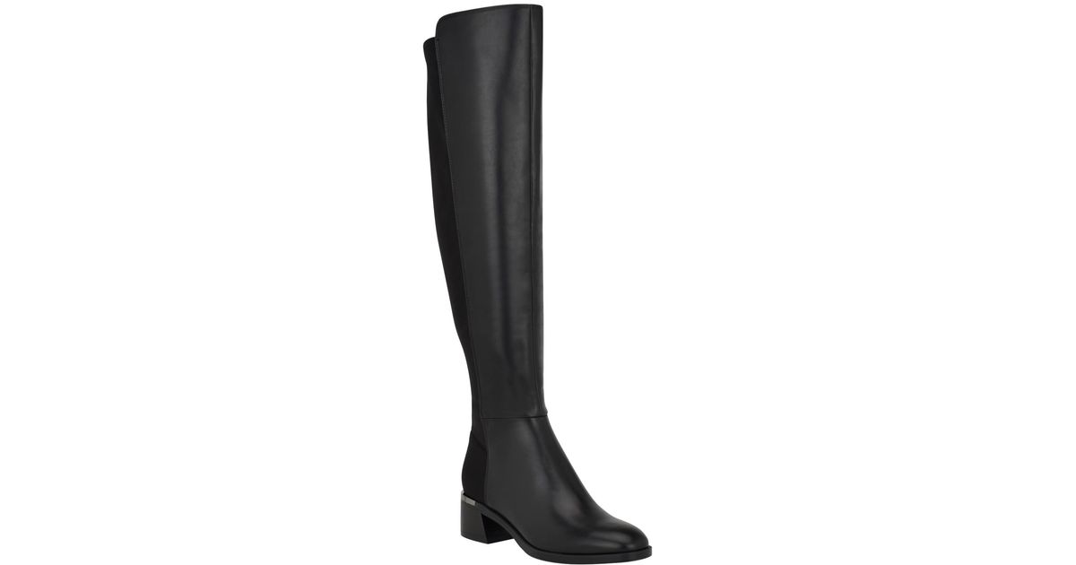 Calvin Klein Jotty Over-the-knee Boot in Black | Lyst