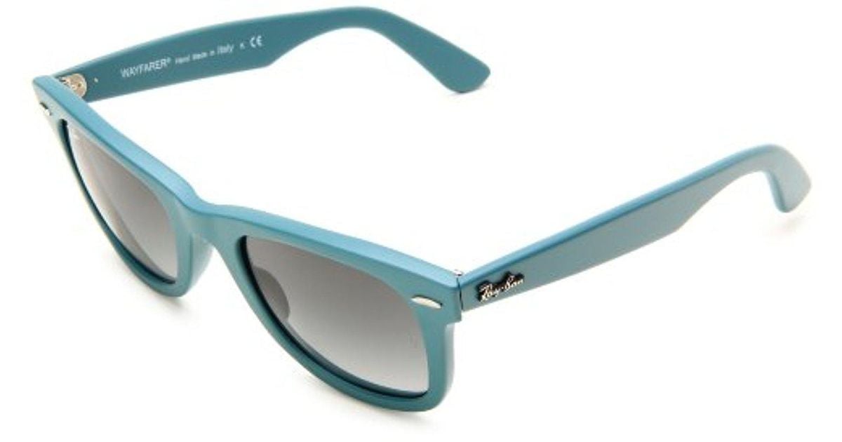 Ray Ban Original Wayfarer Sunglasses Matte Teal Rb2140 4 71 50 In Blue Lyst